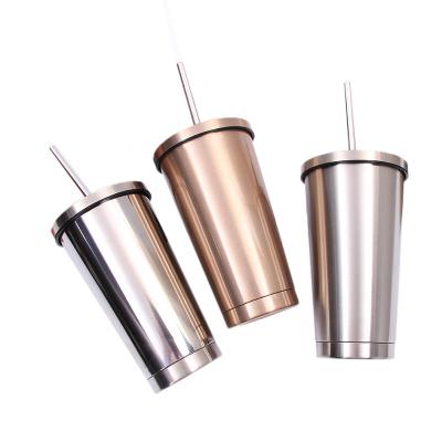 China Sustainable 500ml Double Wall Vacuum Metal Coffee Drinking Thermal Mug for sale