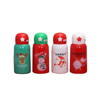 China 400ml Business Christmas Kids Stainless Steel Wholesale Hot Selling Thermos Bottle With Straw Lid for sale