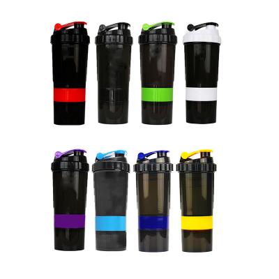 China 500ml BPA Sports Water Bottle Viable Free Protein Shaker Custom Logo Printing For GYM for sale