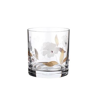 China Delicated Pattern Drawing Wedding Party Decoration Lead Free Crystal Tumbler Glasses Drinking Juicer Water Glass Clear for sale