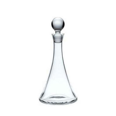 China OEM 1000ml Wholesale Single Clear Amazon Crystal Glass Wine Decanter First Class Crystal Glass Triangle Material Shape With Stopper For Gift for sale