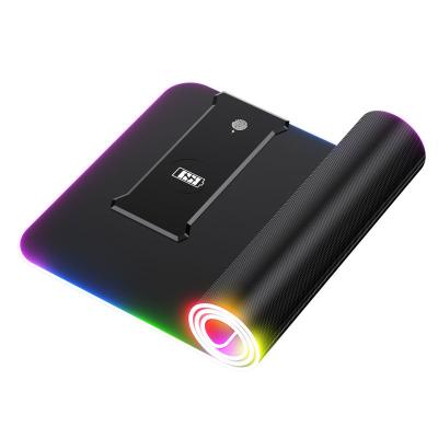 China Best Gaming Quality 10W Gaming Computer Customized Big Large LED Rubber RGB Wireless Charger Custom Mouse Pad for sale