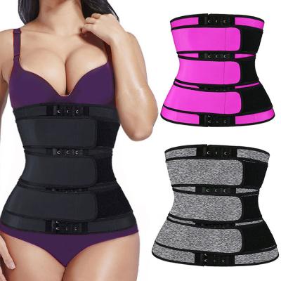 China Daily Life + Detachable Double Sports Torso Private Label Long Belt 3 Strap Rose Sauna Plus Size Mens Womens Neoprene Corsets Wholesale Waist Trainer for sale