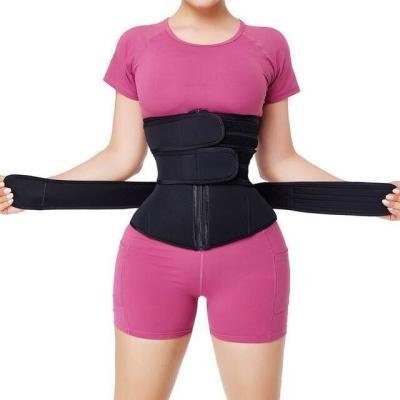 China Breathable Double Band Neoprene Sweated Custom Logo Colombian Adjustable Waist Trainer Hook Female Personalized Belly Seemless for sale