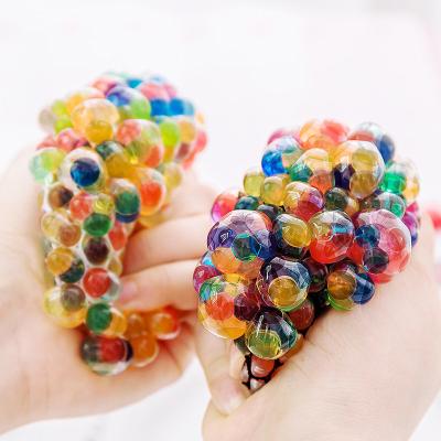 China Toy Creative Toys Decompression Colorful Promotional Mixed Squishy Bead Stress Compression Mesh Ball for sale