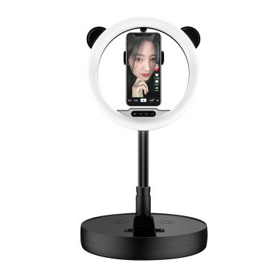 China Photogrphy Live G2 28cm Cat Ear Pink Ring Light Portable Touch Control Retractable Stand for Youtube Live Tik Tok Video for sale