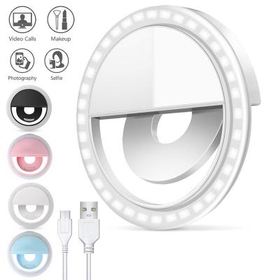 China Photogrphy Live Oem Odm Customized Usb Charging Mini Led Selfie Ring Light Lamp For Selfie Phone Photography for sale