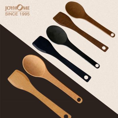 China Sustainable Wholesale Kitchen Cooking Wooden Spoons Set Pocket Long Handle for sale