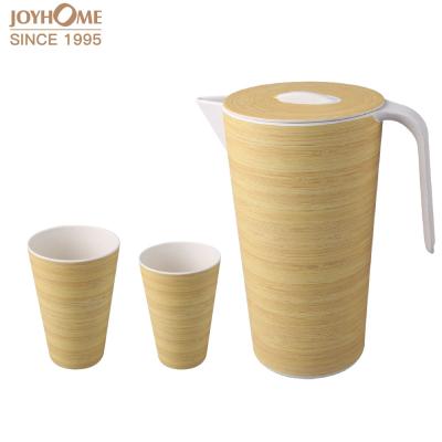 China Sustainable HOT Selling Bamboo Tumblers Kitchen Tea Cups Set With Handle And Logo for sale