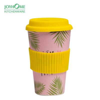 China Coffee Cup Recyclable Special Reusable Yellow Sheet 100% Bamboo Fiber Pla for sale