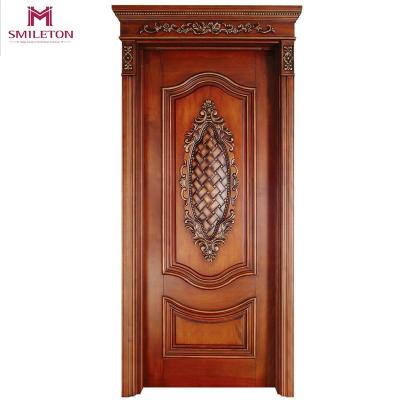 China A01 Traditional Customizes Front Entry Bedroom Front Folding Solid Teak Wood Interior Door Designs for sale