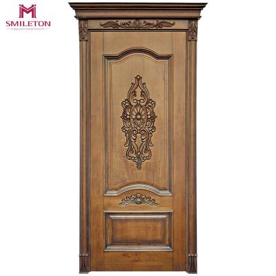 China Smileton Traditional Hot Sale Modern Door Designs Natural Solid Wood High Quality Interior for sale