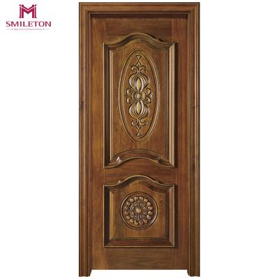 China Solid Wood Price Malaysia Front Door Smileton Traditional Insert Door Design for sale