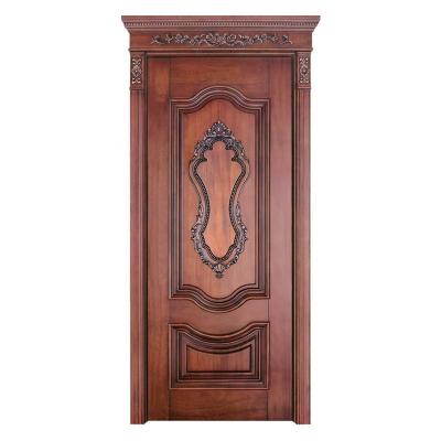 China Traditional high quality cut-out wooden entrance doors for sale