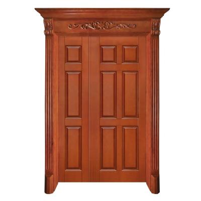 China Traditional Smileton Front Main Entrance Double Wooden Doors with China Suppliers for sale