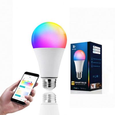 China Popular Residential Amazon WiFi Led Bulb 10W RGB Memory Function Smart LED Infrared Light Bulbs Dimmable 110V 220V e27 B22 for sale