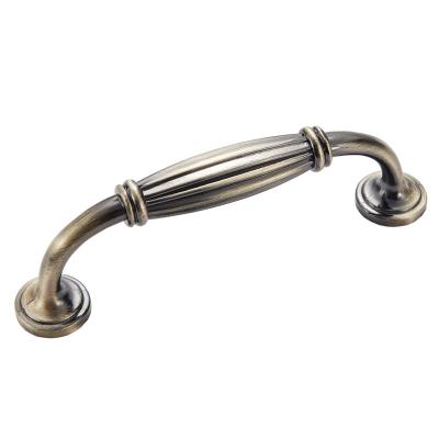 China Wenzhou Contemporary Gold Zinc Alloy Black Cabinet Handles Solid Drawer Knobs Kitchen Cupboard Door Metal Pulls Furniture Handle for sale