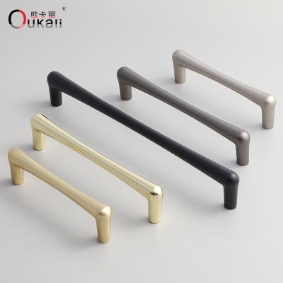 China Luxury Gold Factory Hardware Wenzhou Oukali Drawer Cupboard Accessories Cupboard Modern Furniture Pull Handles for sale