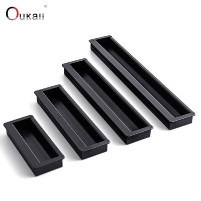 China oukali Modern Handle Invisible Invisible Drawer Cabinet Handles Cabinet Embedded Flush Handle With Invisible Bracket for sale