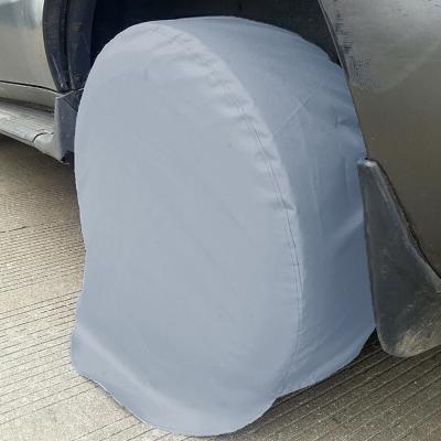 China 4Pcs/set Business Fit 27-29 Inch Waterproof Motorhome Wheels Tire Covers Caravan Bands Wheel Cover Gray for sale