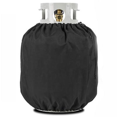 China Propane Tank Cover Full Gas Cylinder Dustproof Cover With Drawstrings Waterproof 210D Oxford Gas Tank Cylinder Cover for sale