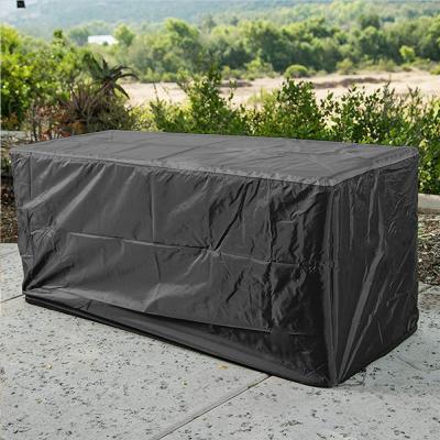 China Outdoor Waterproof Deck Box Lid Garden Storage Box Cover Patio Furniture Cover Device Black for sale