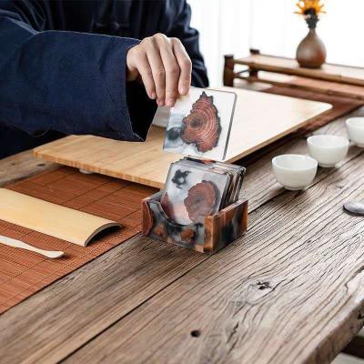 China MAXERY Resin Viable Modern Simple Coasters For Beverage Cup Mat Cup Pad Water Prevent For Coaster Table Home Place Mat for sale