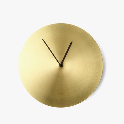 China Maxery 12 Inch/14 Inch/14 Inch Style Sliver Gold Quartz Clock Nordic Brass Mute Round Clock Antique Wall Clock For Living Room Home Decor for sale