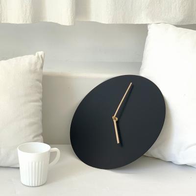 China Creative Design Norm Wall Home Assecories Simple INS MAXERY Metal Metal Clock Simple And Special Nordic Minimalist Steel Wall Clock Black for sale