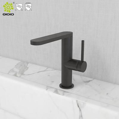 China Hot-selling ultra slim faucet CUPC 2022 new ultra slim 304 stainless steel brushed hot and cold water bathroom basin mixer luxury faucet for sale