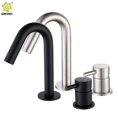 China Faucets Good Quality Basin Faucet Bathroom Metered Swept Deck Mounted Hose 304SS Basin Faucet Mixer Taps Manufacturer for sale