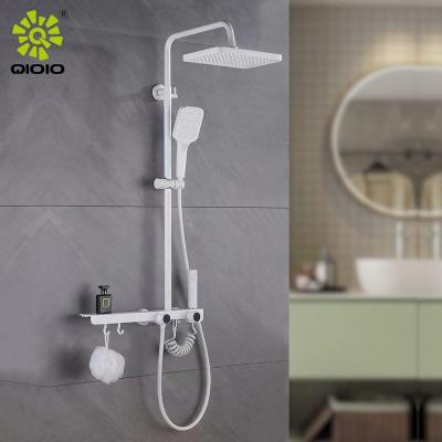 China With Hot Slide Bar Amazon Selling Goods Good Quality Bathroom 4 Functions Shower Column With Burying Dish Rain Shower Head for sale