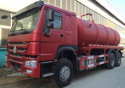 China Abwasser-Klärgrube-Reinigung transportierend, tauschen Sie,/septischer pumpender LKW 17CBM LHD 336HP zu verkaufen