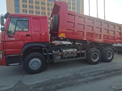 중국 시노트룩 HOWO 380HP LHD 틱퍼 덤프 트럭 6X4 RED 판매용