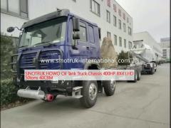 SINOTRUK HOWO Oil Tank Truck Chassis 400HP 8X4 LHD 50tons 40CBM