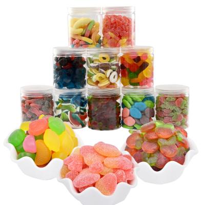 China Different Flavor Halal Natural Sweet Sour Soft Candy Fruit Shapes Gummy Candies for sale