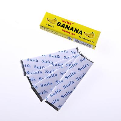 China Customized wholesale 4 sticks china banana halal chewing gum sticks for sale