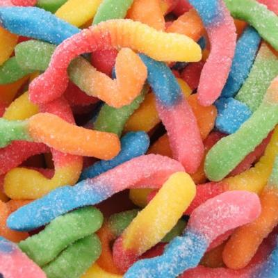 China Natural Sugar Coated Snacks Sour Flavor Snake Gummy Candy Worm for sale