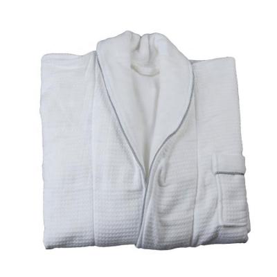 China Breathable 100 Cotton White Soft Mens Womens Unisex Bathrobe for sale