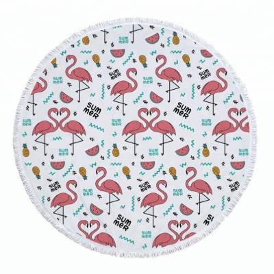 China Compressed round beach towel with tassels for sale