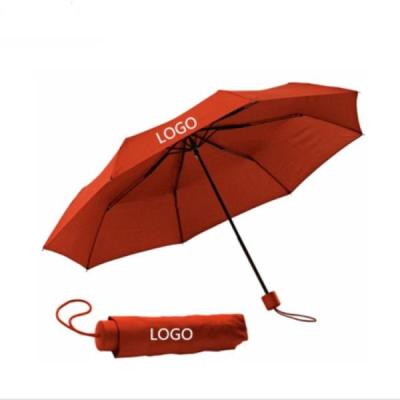 China Teardown Folding Umbrella , Fashionable Logo Printed Custom Super Flat Folding Umbrella for sale