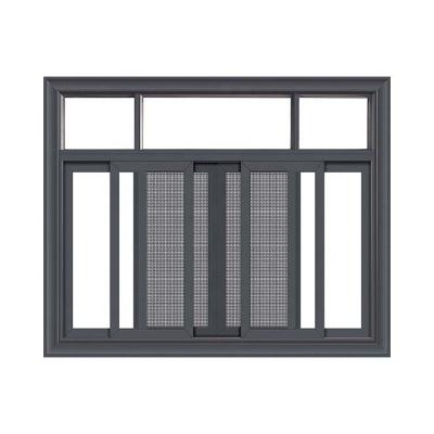 China Double Screen Low-E Glass Folding Hurricane Proof Low Cost Customized Aluminum Sliding Windows for sale