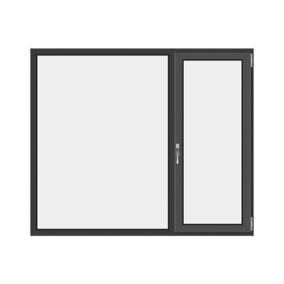 China Aluminum Folding Screen Heat Break Sound Insulation Insulated Tempered Glass Casement Windows for sale