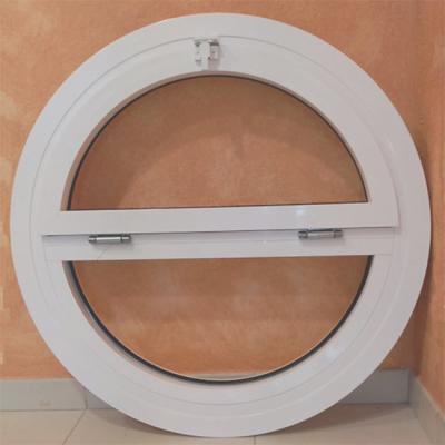 China Tempered Glass Aluminum Circular Pivot Folding Screen Frame Round Window for sale