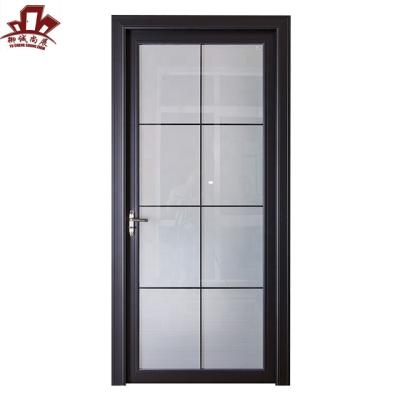 China Low Price 2 Way Style Sound Insulation Double Open Interior Leaf Swing Door French Aluminum Toilet Door for sale