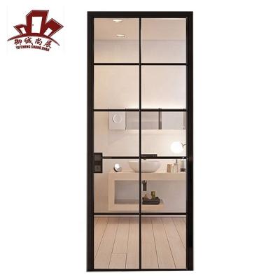 China Hot Sale Living Room Sound Insulation Narrow Frame 2.0 Thickness Double Aluminum Swing Door For for sale