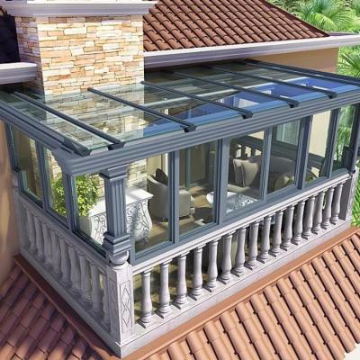 China Sound insulation/customized flat roof waterproof backyard garden sound insulation tempered glass for sunroom for sale