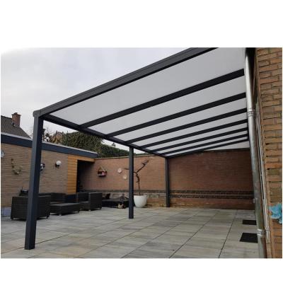 China Waterproof aluminum transparent flat roof patio tent cover/glass roof patio cover for sale