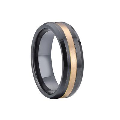 China Classic & Romantic Fine Jewelry Romantic Fine Jewelry original gold designer black ceramic wedding band rings 1 gram gold jewelry for sale