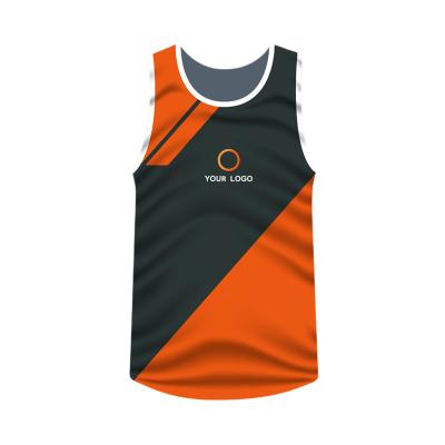 China Yido QUICK DRY high quality athletic sports sublimated muscle running shirt singlet sleeveless T-shirt for sale